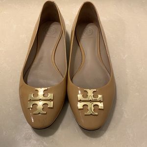 Beige Tory Burch Flats